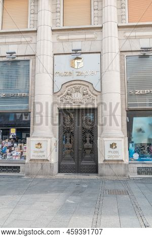 Belgrade, Serbia - June 7, 2022: Entrance To Zepter Museum.