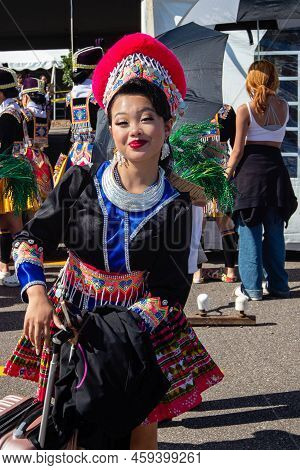 Wausau, Wisconsin, Usa, July, 30, 2022: 5th Annual Hmong Wausau Festival, Hmong Dance Competition, V