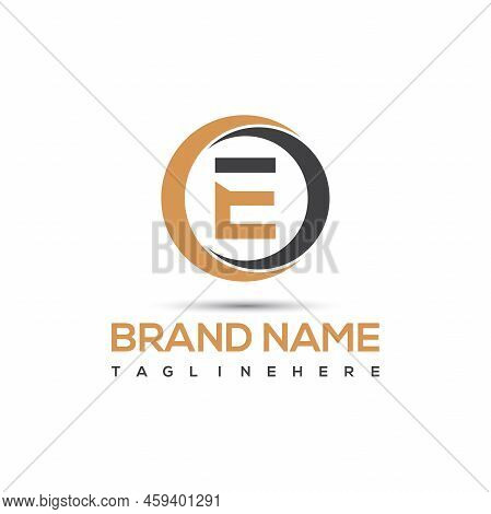 Letter E Logo Icon Design Template Elements With Circle Shape