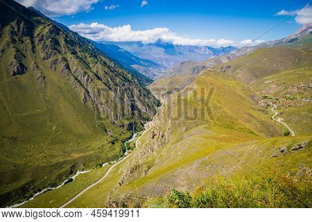 North Ossetia, Russia The Village Of Kamunta Is Located In The Digorsky Songutidon Gorge, The Highes