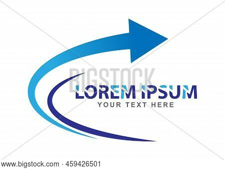 Arrow. Abstract Arrow For Logo, Emblem, Sticker Or Brand. Vector For Websites, Applications And Crea