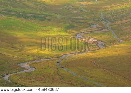 View Of The Hardknott Pass, Hill Pass Between Eskdale And The Duddon Valley In The Lake District Nat