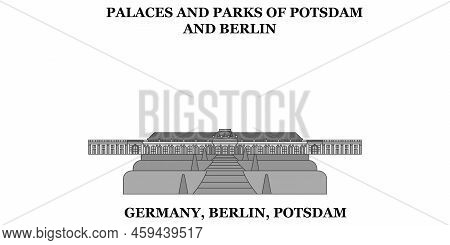 Germany, Potsdam City City Skyline Isolated Vector Illustration, Icons