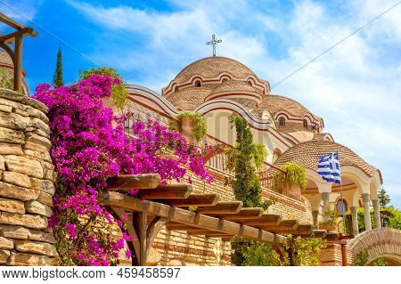 Archangel Michael Monastery In Thassos Or Thasos Island, Greece