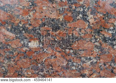 Black, Red And White Polished Granite Stone Texture
