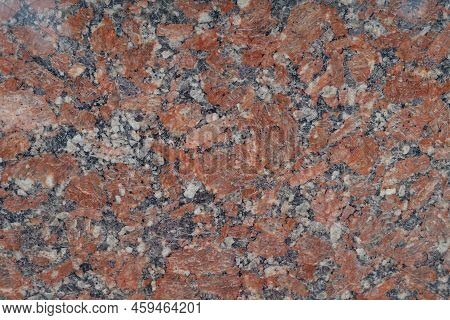 Gray, Red And White Polished Granite Stone Texture