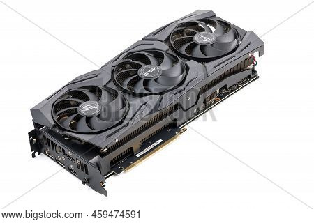Asus Rog Strix Advanced Nvidia Rtx 2070 Super - Big Black Contemporary Gaming Graphics Card Isolated