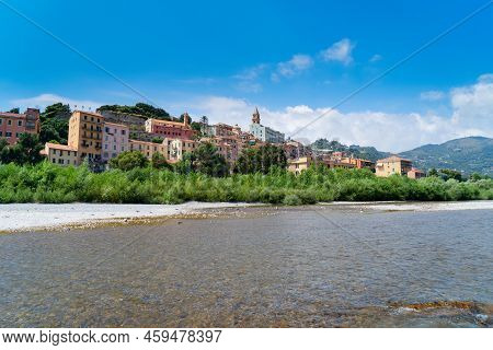 View Of Old Town Of Ventimiglia, Italy, Liguria Region
