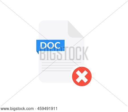 Error Document, Folder,  Contract Conditions, Research Approval Logo Design. Paper Document Page Vec