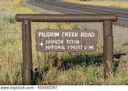 The Unpaved Pilgrim Creek Road In Grand Teton National Park Wyoming