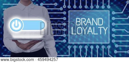 Conceptual Display Brand Loyalty. Concept Meaning Repeat Purchase Ambassador Patronage Favorite Trus