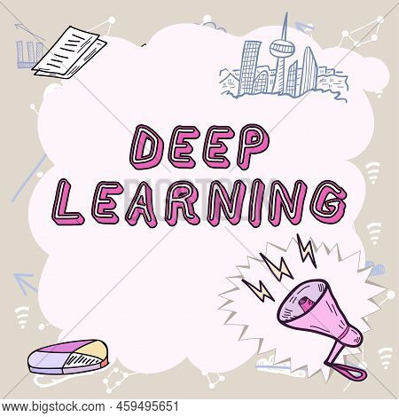 Text Caption Presenting Deep Learning. Word Written On Hierarchical Abstractions Artificial Intellig