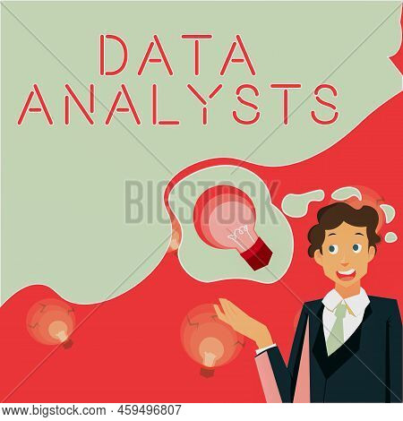 Hand Writing Sign Data Analysts. Business Approach Programmer Design And Create Report Identifies Pa