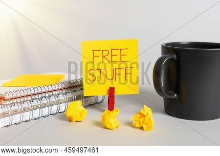Conceptual Display Free Stuff. Conceptual Photo Any Thing That You Can Have In A Store That Is Not B