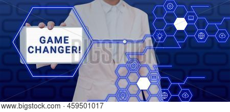 Writing Displaying Text Game Changer. Business Concept Sports Data Scorekeeper Gamestreams Live Scor