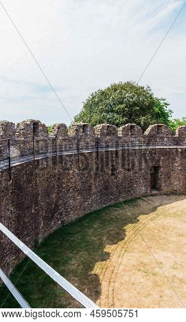 One Of The Oldest Strongholds Of Norman Britain, The Great Circular Stone Shell Keep Of Totnes Castl