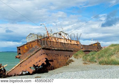 Wreckages On San Gregorio Beach, Chile Historic Site