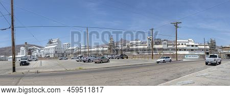 Trona, Usa - May 22, 2022: View To Village Of Trona In The Mojave Desert. With The Factory Of Searle