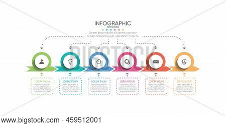 Colorful Gradient Infographic Steps For Abstract Background Flat Design