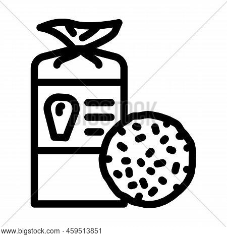Cornbread Food Line Icon Vector. Cornbread Food Sign. Isolated Contour Symbol Black Illustration
