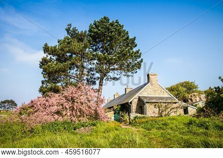 Old House On Chausey Island In Brittany, France