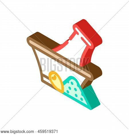 Botanicals Olive Leaf Powde Isometric Icon Vector. Botanicals Olive Leaf Powde Sign. Isolated Symbol