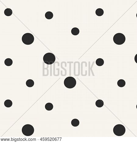 Hand-drawn Abstract Circles In The Form Of A Seamless Pattern On A White Background. Repeating Flora