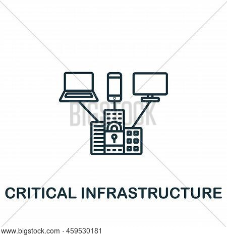 Critical Infrastructure Icon. Monochrome Simple Cybercrime Icon For Templates, Web Design And Infogr