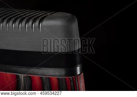 Soft Rifle Recoil Pad With Spacers Installed On A Black Background