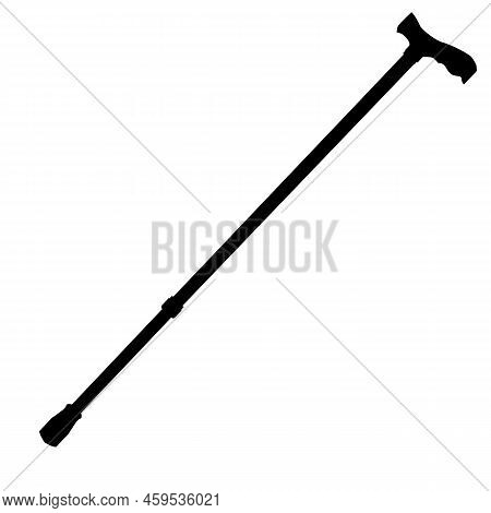 Walking Stick Icon On White Background. Walking Cane Sign. Flat Style.