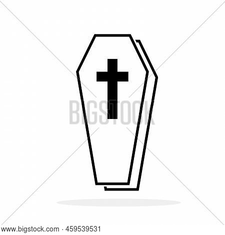 Coffin Icon. Wooden Vector & Photo (Free Trial) | Bigstock