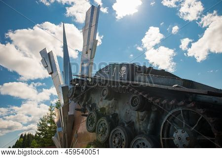 Volokolamsk, Moscow Region, Russia - 9, August 2021: The Explosion Memorial Is A Monument In Honor O