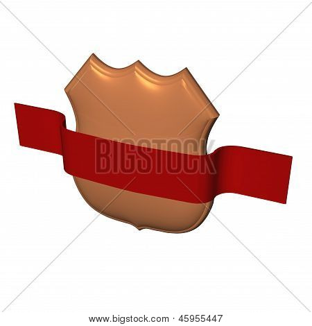 Classique sheild isolé sur le blanc