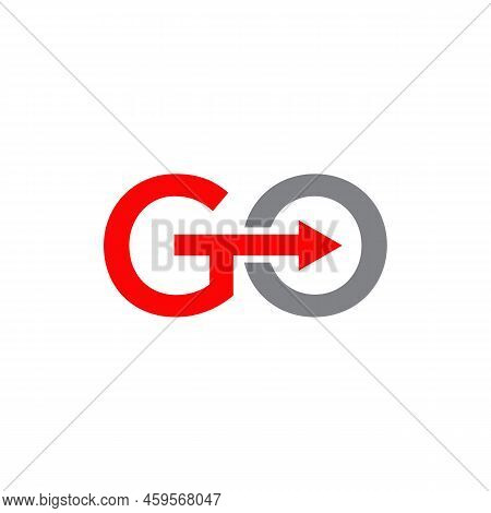 Go Text Speed Icon Logo Design Vector Template