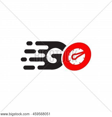 Go Text Speed Icon Logo Design Vector Template
