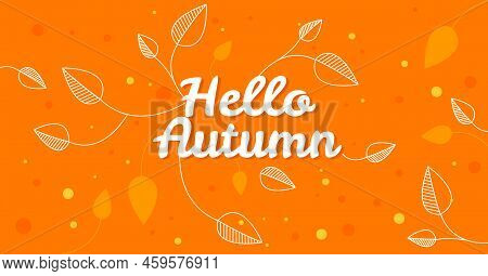Social Media Hello Autumn Template Design Layout