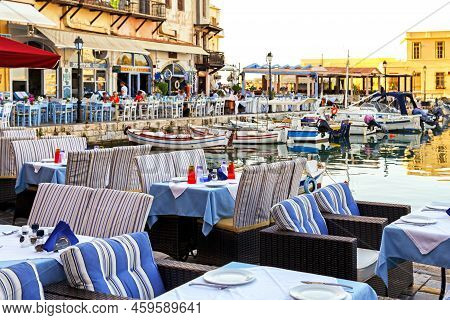 Rethymno, Greece - September 11: Old Port At City Rethymno On September 11, 2013 In Rethymno