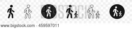 Human Icon. Vector Male Or Man Silhouette.