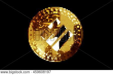 Binance Busd Stablecoin Cryptocurrency Golden Coin 3D Illustration