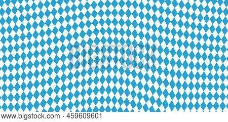 Bavarian Oktoberfest Pattern With Blue And White Rhombus Flag Of Bavaria Oktoberfest Blue Checkered 