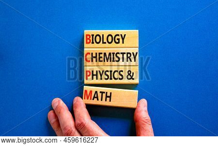 Bcpm Biology Chemistry Physics Math Symbol. Concept Words Bcpm Biology Chemistry Physics Math On Woo