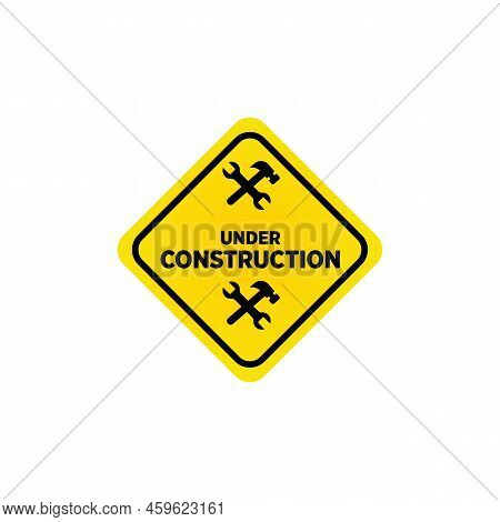 Under Construction Sign Symbol Design Vector Template