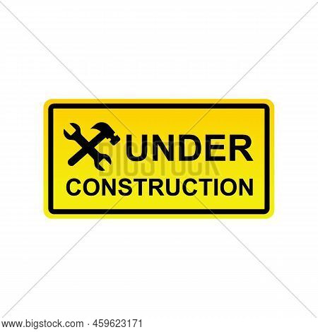 Under Construction Sign Symbol Design Vector Template