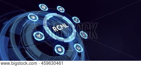 Robot Control Meta Language Technology Concept. Rcml. 3d Illustration