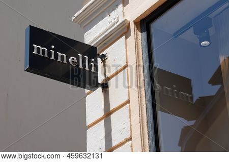 Bordeaux , Aquitaine  France - 08 08 2022 : Minelli Logo Brand Fashion Shop Wall And Text Sign Store