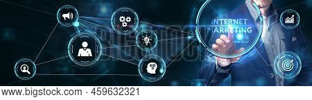 Internet Marketing Digital Online Advertising Automation. Business, Technology, Internet And Network