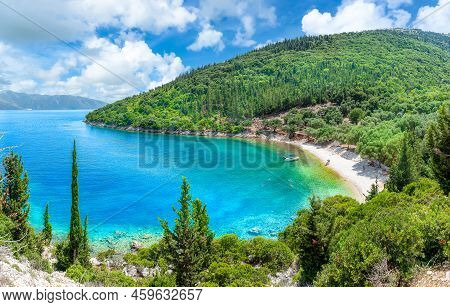 Landscape With Horgota Beach On Kefalonia, Ionian Island, Greece