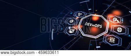 Devops Methodology Development Operations Agil Programming Technology Concept. 3d Illustration