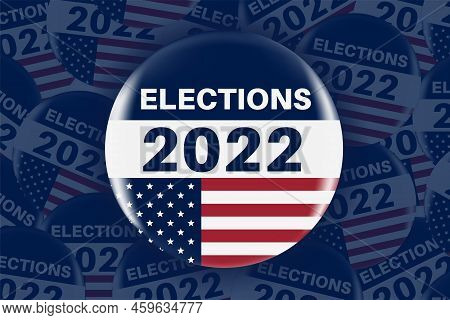 Us, Usa, American Election, Voting Sign. 2022 Midterm Election.