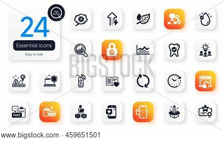 Set Of Business Flat Icons. Medical Phone, Love Book And Work Home Elements For Web Application. Vit